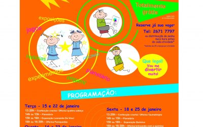 Programação de férias no Museu Ciência e Vida