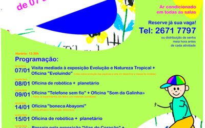 Programação de Férias do Museu Ciência e Vida