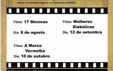 Cineclube CEDERJ / Duque de Caxias –  PROGRAMAÇÃO DO MÊS DE AGOSTO DE 2015