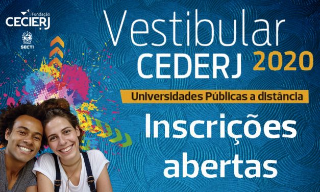 Abertas inscrições para o Vestibular Cederj 2020.1