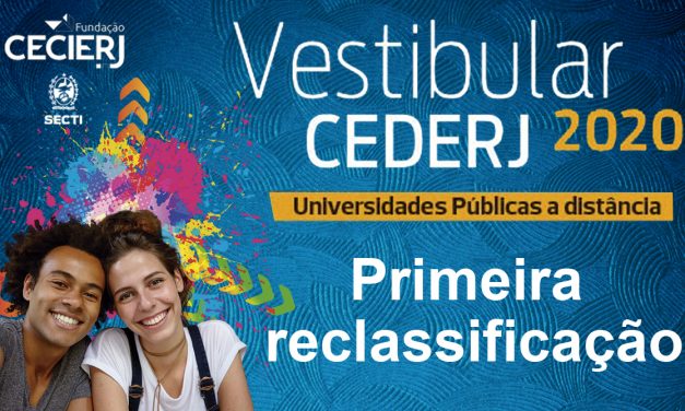 Veja lista da primeira reclassificação do Vestibular Cederj