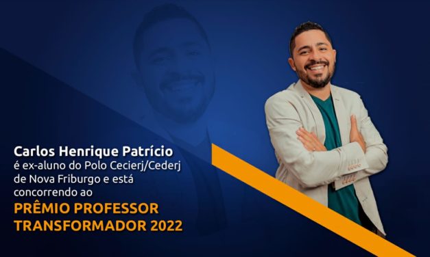 Pedagogo formado pelo Consórcio Cederj concorre ao prêmio Professor Transformador 2022