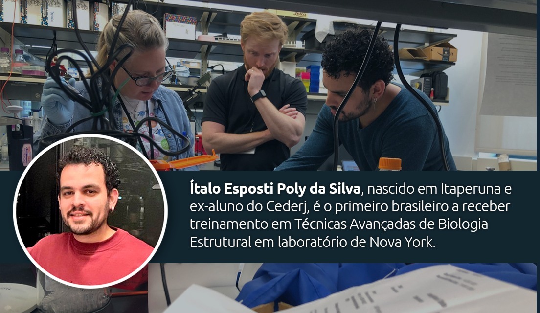 Ex-aluno do Cederj é o primeiro brasileiro a receber treinamento em Técnicas Avançadas de Biologia Estrutural em laboratório de Nova York