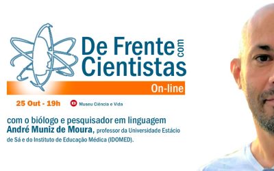 De Frente com Cientistas com o biólogo e pesquisador em linguagem André Muniz de Moura