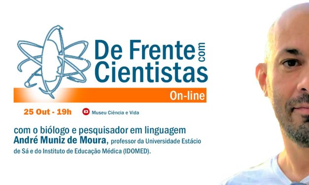 De Frente com Cientistas com o biólogo e pesquisador em linguagem André Muniz de Moura