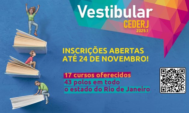 Vestibular Cederj 2025.1 abre inscrição para 7.743 vagas em 17 cursos semipresenciais no estado do Rio 