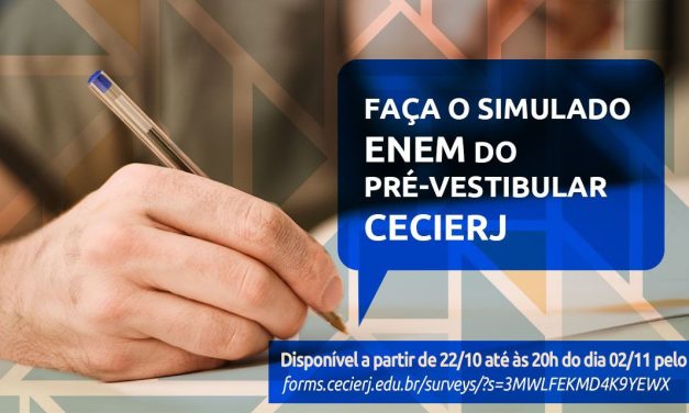 Pré-Vestibular Cecierj promove simulado aberto para a prova do Enem