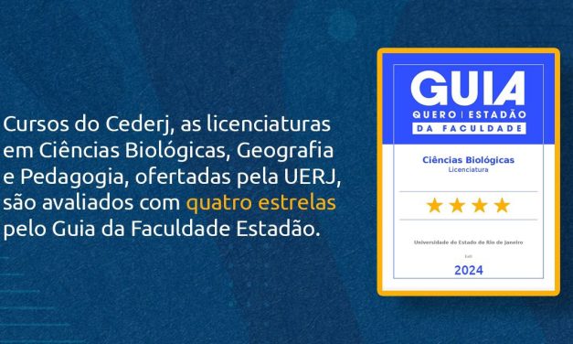 Cursos do Cederj são avaliados com quatro estrelas pelo Guia da Faculdade Estadão