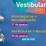 Saiu a lista da 1ª reclassificação do Vestibular Cederj 2025.1; matrículas abertas até 28/01