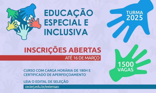 Fundação Cecierj abre 1500 vagas para Curso de Educação Especial e Inclusiva