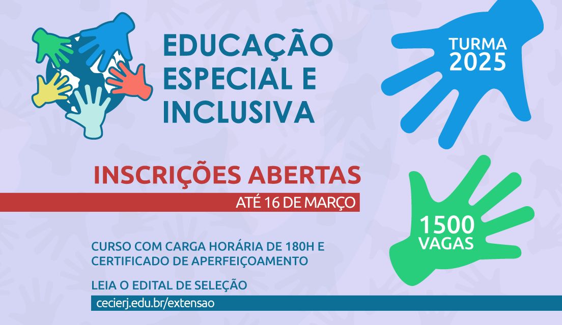 Fundação Cecierj abre 1500 vagas para Curso de Educação Especial e Inclusiva