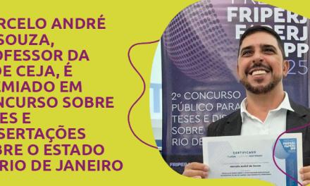 Marcelo André de Souza, professor da Rede CEJA, conquista 1º lugar em concurso de teses ao analisar a relação entre infraestrutura das escolas, território e oportunidades educacionais