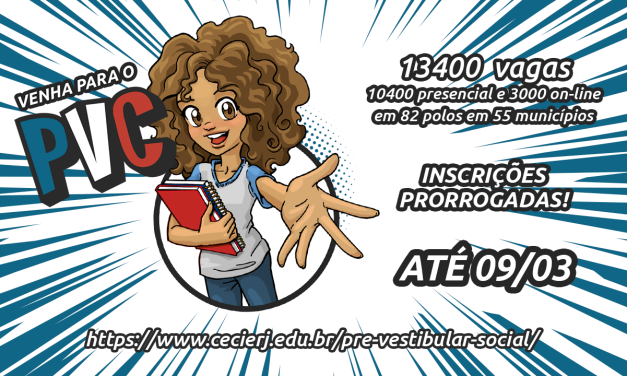Última semana de inscrições para o Pré-Vestibular Cecierj