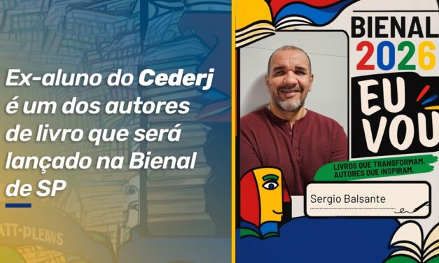 Ex-aluno do Cederj é um dos autores de livro que será lançado na Bienal de São Paulo