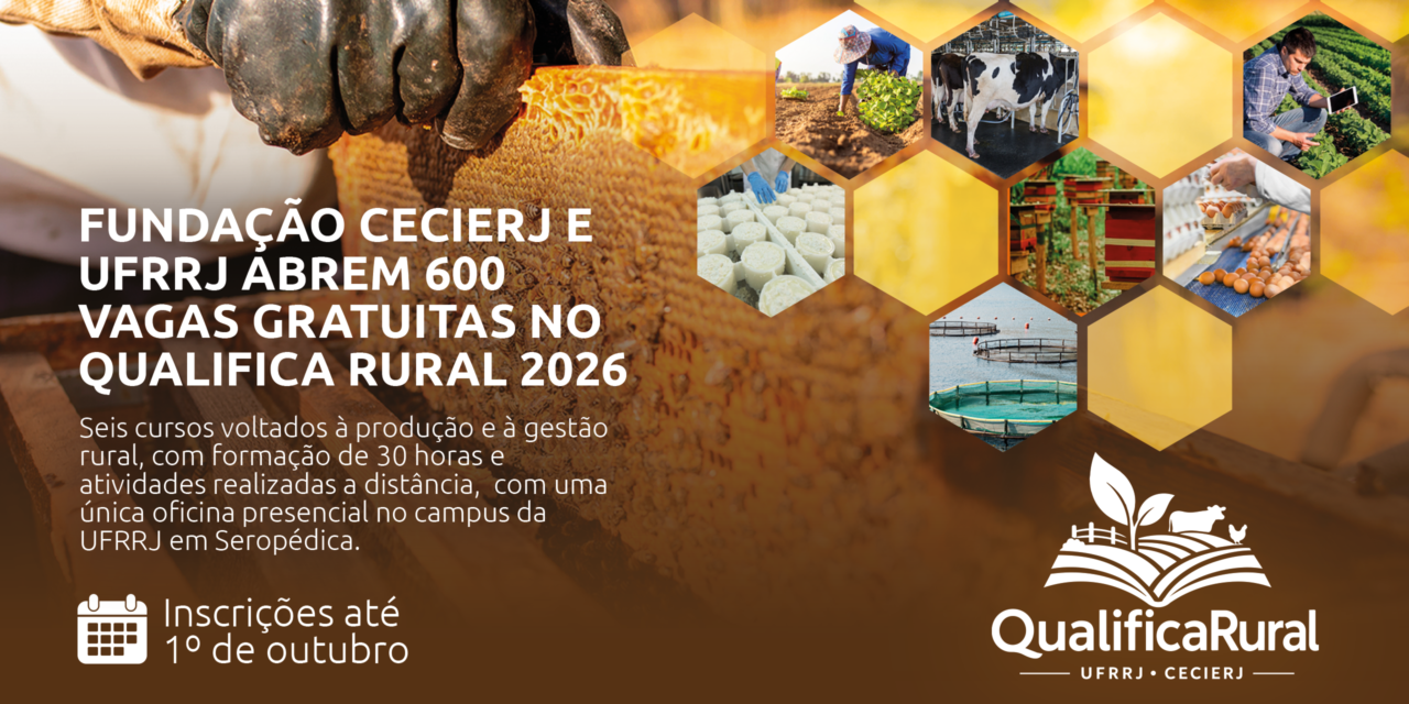 Fundação Cecierj e UFRRJ oferecem 600 vagas gratuitas em cursos do Projeto Qualifica Rural 2026
